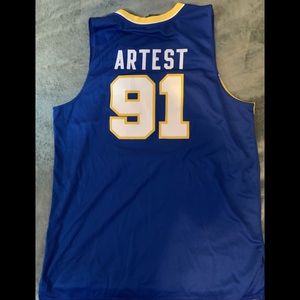 Reebok throwback Indiana pacers Ron Artest Jersey L